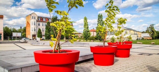 Stoliczku, ukwieć się! Donice miejskie z funkcją stołu